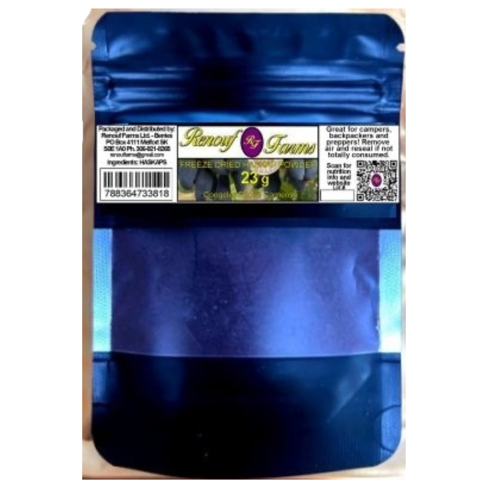 Freeze Dried Whole Haskap Berry Powder - 23g